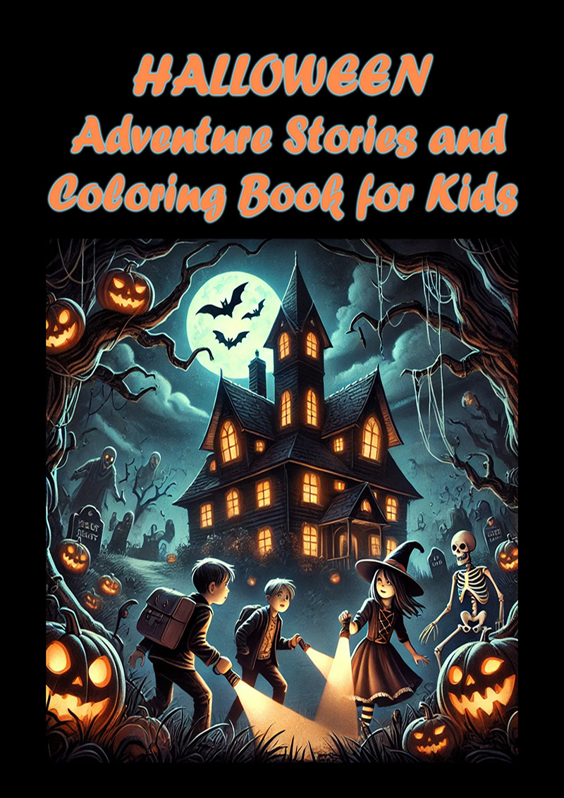 Halloween Adventure Stories and Coloring Book for Kids