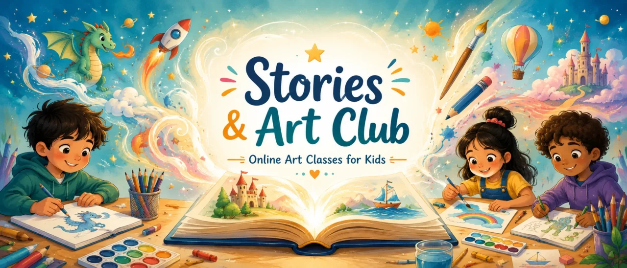 Online art classes for kids in Stories & Art Club